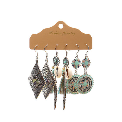 Multi-piece set of exaggerated hoop earrings