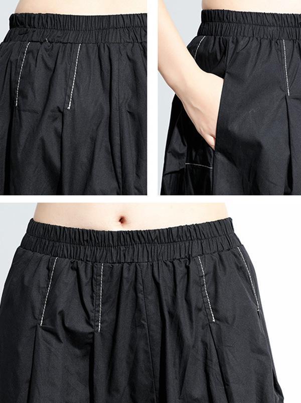 Original Solid Column A-Line Skirt