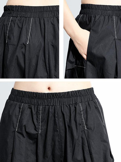 Original Solid Column A-Line Skirt