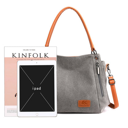 Simple cloth bag, sail cloth bag, new student literature and Art Cross bag, large capacity women's bag, canvas bag, women's shoulder bag