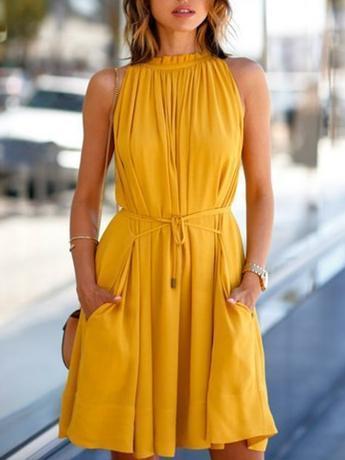 Bohemia Sleeveless Bandage Mini Dresses