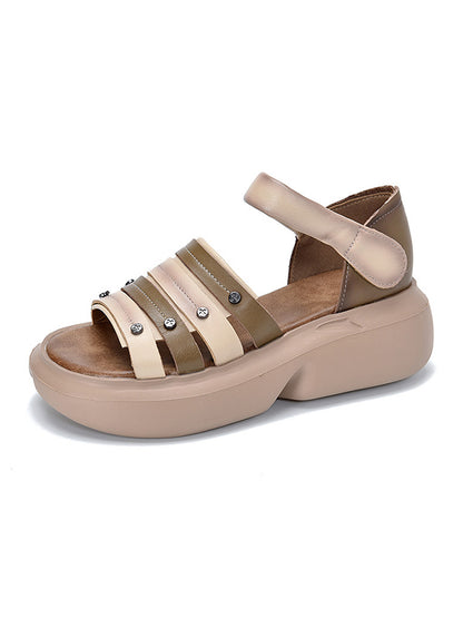 Original Casual Hollow Contrast Color Platform Shoes
