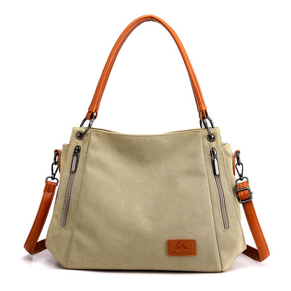 Simple cloth bag, sail cloth bag, new student literature and Art Cross bag, large capacity women's bag, canvas bag, women's shoulder bag