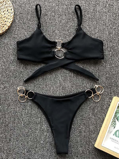 Scrunch Tie Back Bikini Swimsuit