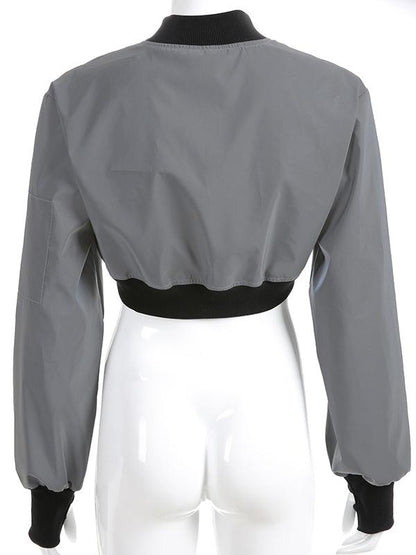 Irregular Reflective Casual  Hoodies & Jackets