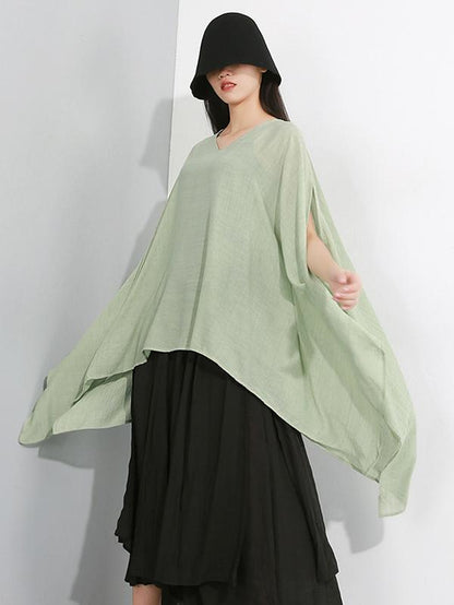 Loose Oversize Batwing Sleeves Shirt