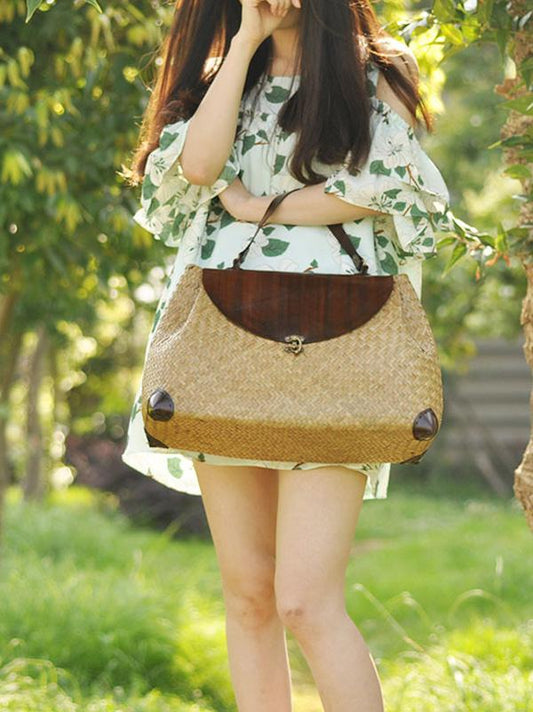 Fashion Rattan Knitting Handbag