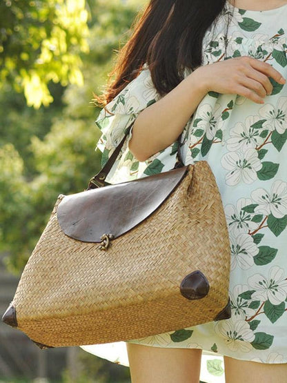 Fashion Rattan Knitting Handbag