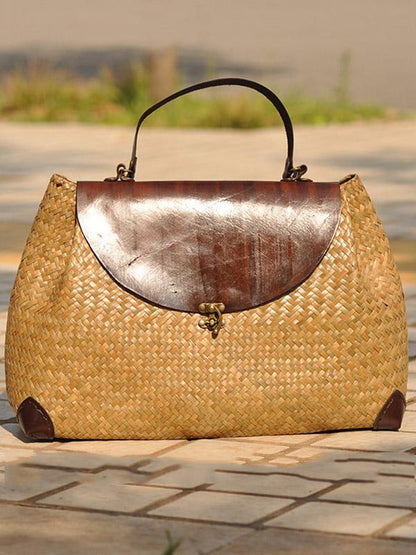 Fashion Rattan Knitting Handbag