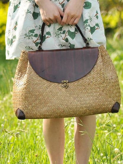 Fashion Rattan Knitting Handbag