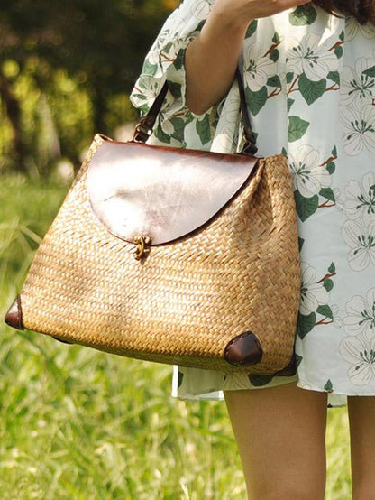 Fashion Rattan Knitting Handbag