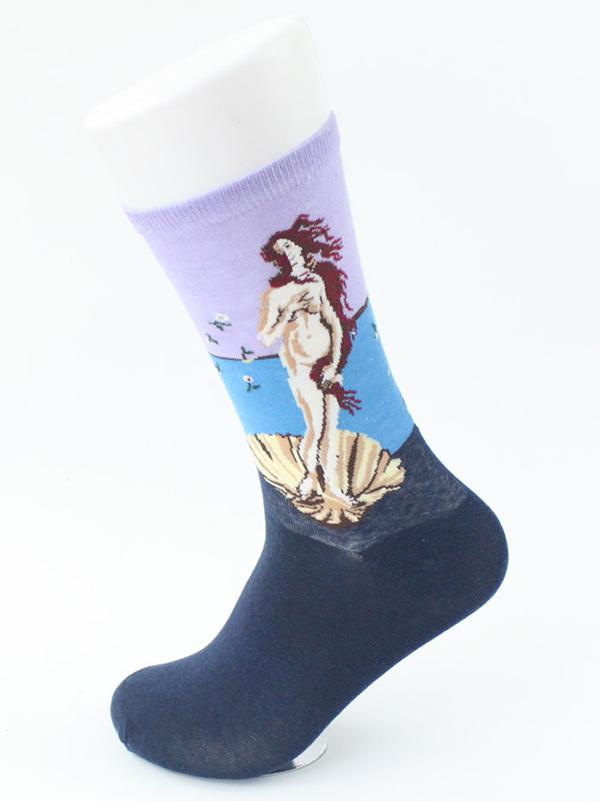 Vintage Literary Abstract Print Socks