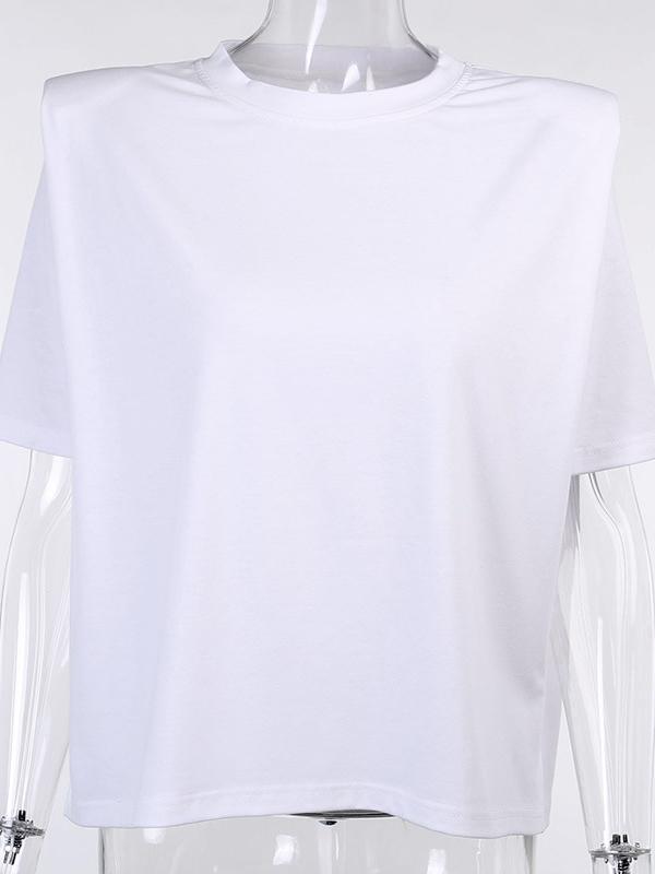 Casual Loose Solid Color Sports Tees