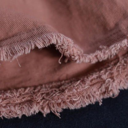 Buykud Natural Burr Hem Pure Color Hooded Coat