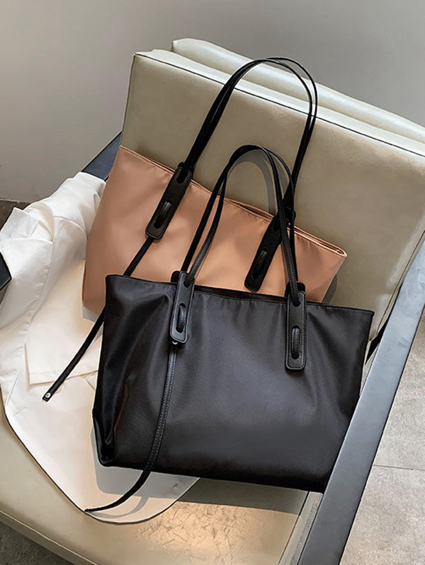 Urban Oxford Zipper Shoulder Bag Tote Bag