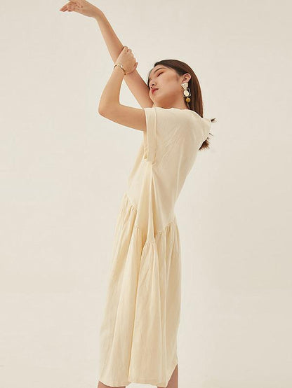 Original Retro Cropped Hemline Long Dress