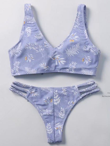 Bowknot Top Straps Bottom Bikinis Swimwear