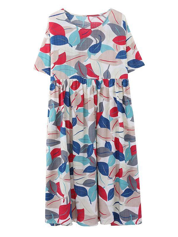 Original Printed Round-Neck Dress