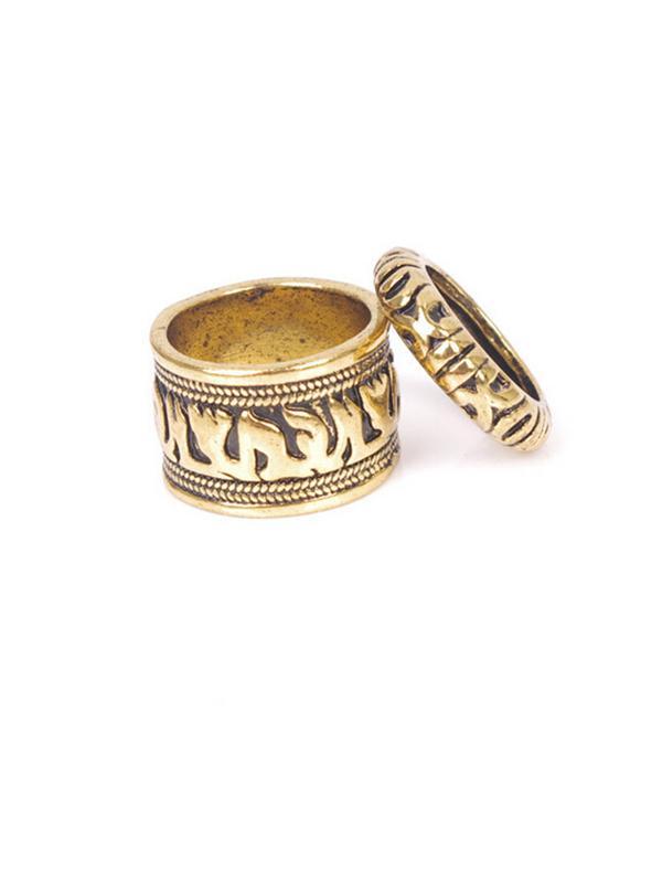 4PCS Vintage Elephant Carved Rings Accessories