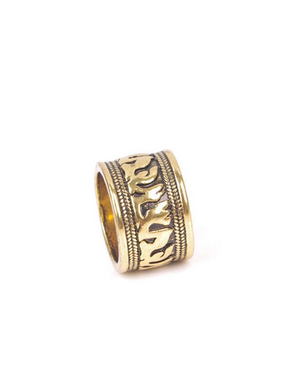 4PCS Vintage Elephant Carved Rings Accessories