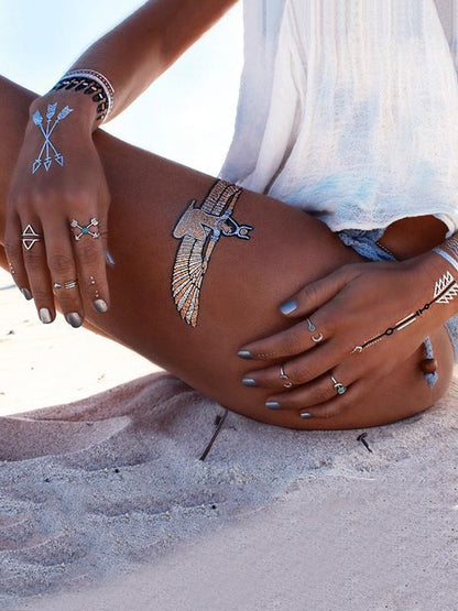 Gypsy 6PCS Moon Pattern Carving Rings Accessories