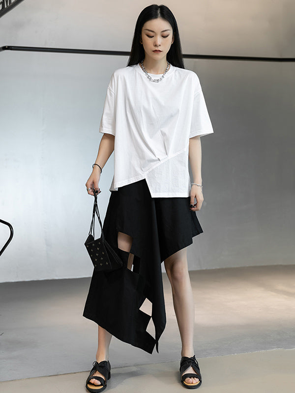 Original Hole Irregularity Empire Skirt