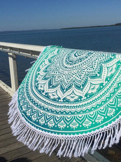 Beautiful Summer Bohemia Round Beach Mat Yoga Mat