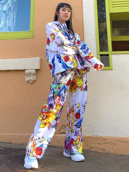 Digital Floral Printed Sports Sweatshirt