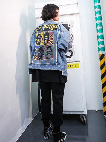 Loose Shredded Street Denim Jacket