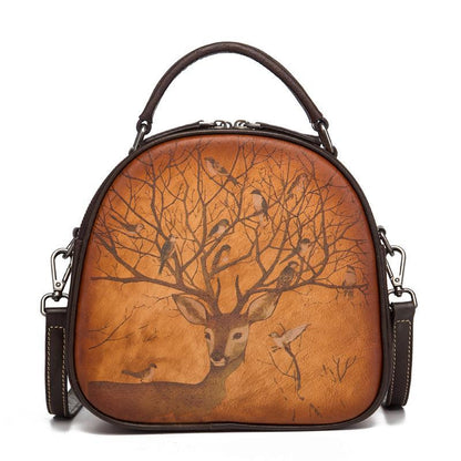 Animal Print Retro Women Shell Bag