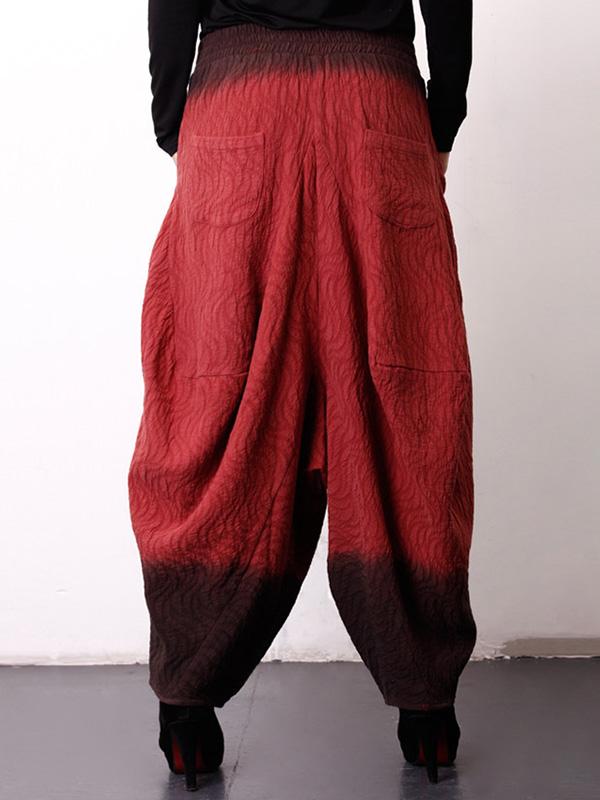 Loose Vintage Bloomers Ramie Cotton Linen Pants