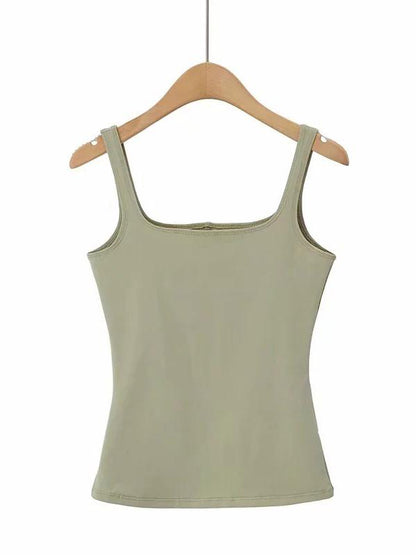 Sexy Solid Wrap Spaghetti-Neck Vest Top