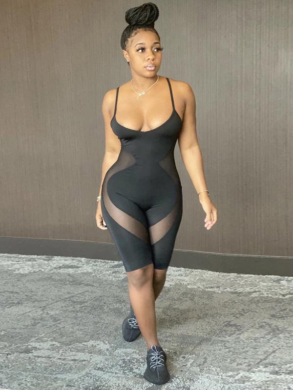 Sexy Wrap Spaghetti-Neck Sports Rompers