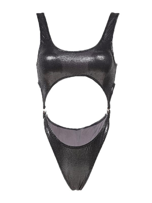 Tasseled Metal Ring Siamese Swimwear