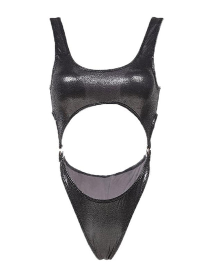 Tasseled Metal Ring Siamese Swimwear