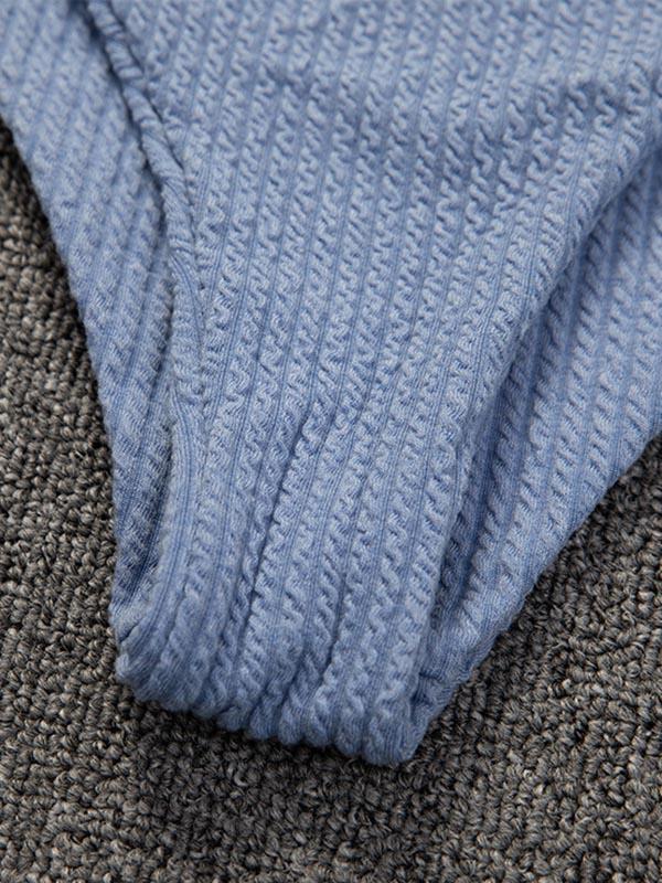 Split-Joint Strapless Split Bikini Swimsuit