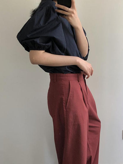 Loose Bloomers Light Simple Shirt Top