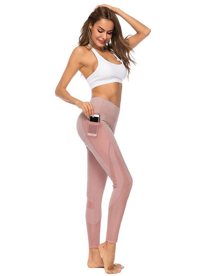 Mesh Pocket High Waist Yoga Leggings
