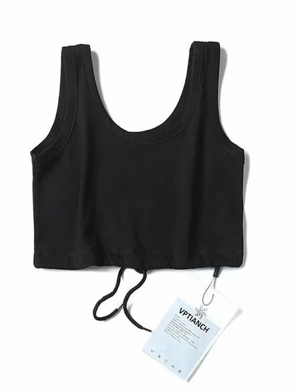 String Crop Sports Tanks