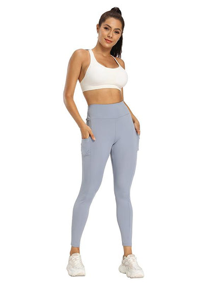 Sexy Wrap Solid Color High Waist Sports Leggings