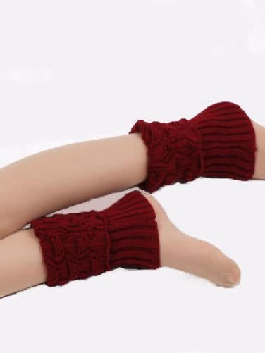 Solid Color Hollow Leg Warmers Stocking