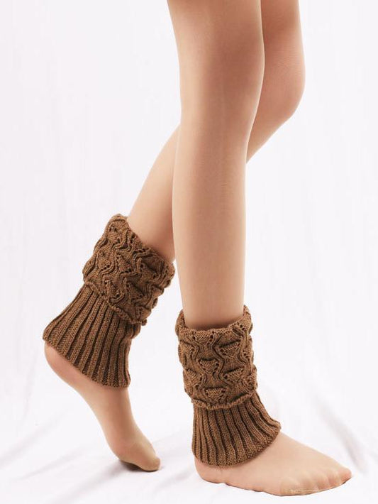 Solid Color Hollow Leg Warmers Stocking