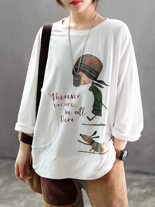 Loose Printed Blouses