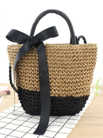 Bowknot Ribbon Weaving Dual Bag
