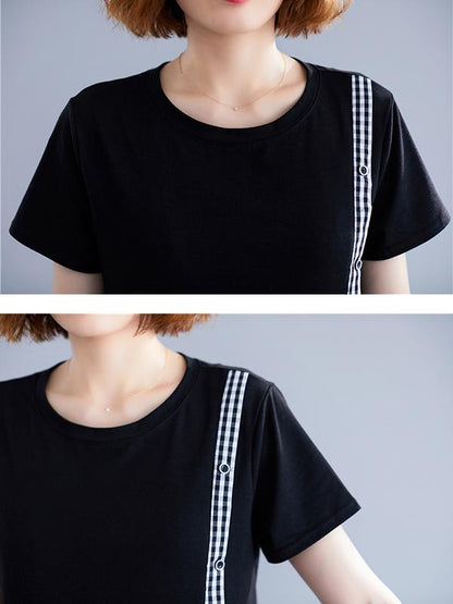 Plaid Split-joint Dress