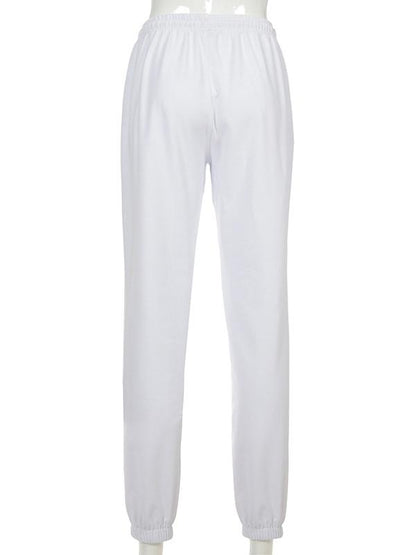 Flare Graphic Drawstring Casual Harem Pants