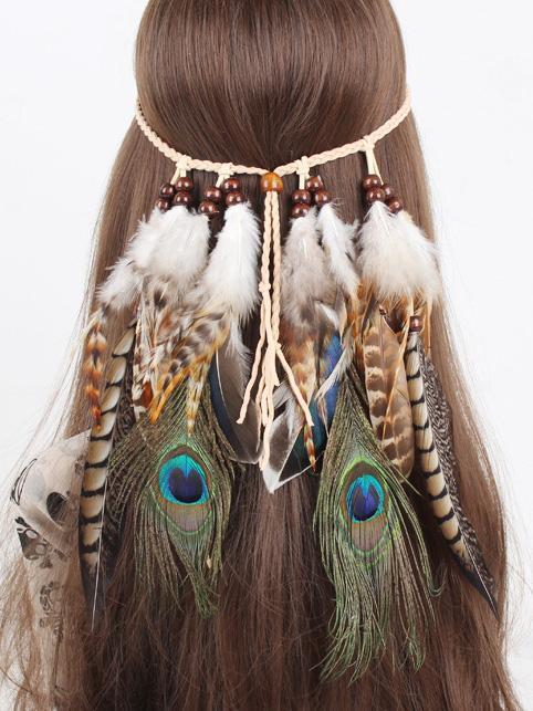 Gypsy Peacock Feathers Headwear Accessories