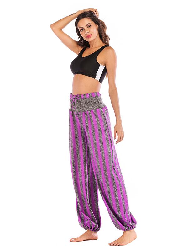 Simple Striped Wide Leg Casual Pants