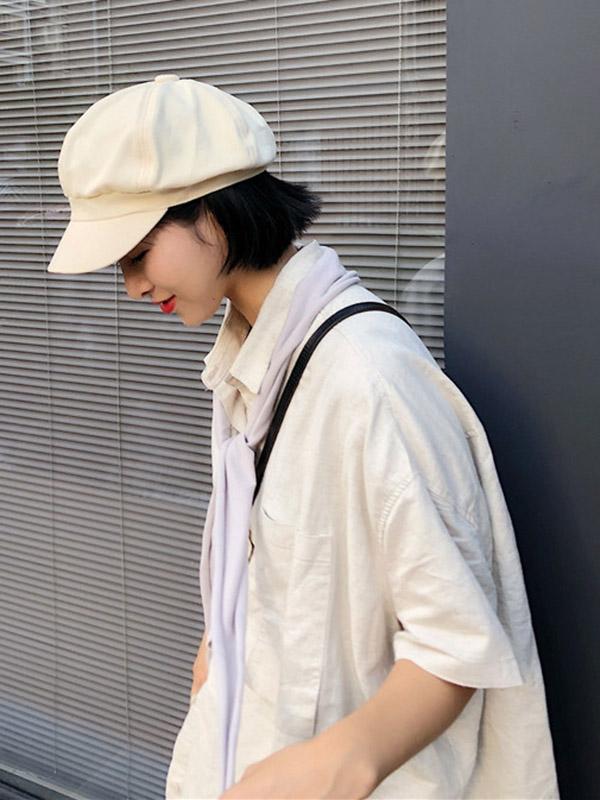 Solid Art Style Octagonal Cap