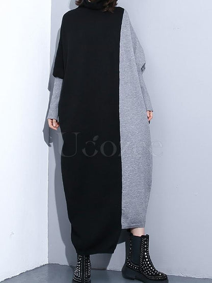 Loose Split-joint Long Dress